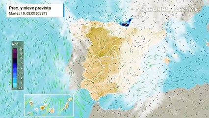 Martes con tormentas muy fuertes en el noreste de España