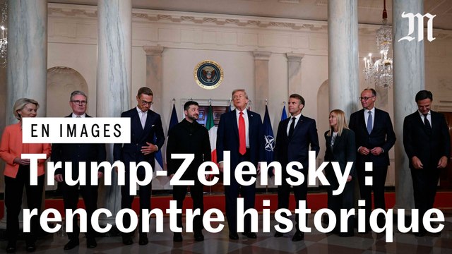 Guerre en Ukraine : les premières images de la rencontre Trump-Zelensky