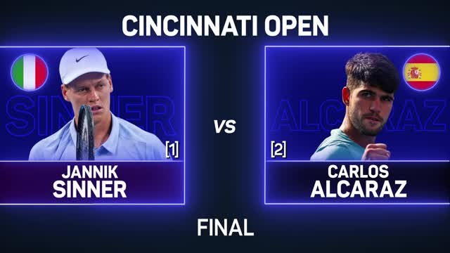 Alcaraz wins Cincinnati Open after Sinner forced to retire