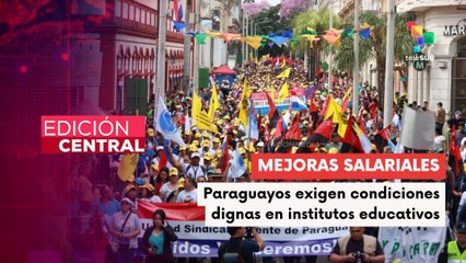 Maestros del sector público se suman a huelga nacional en Paraguay