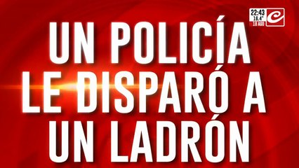 un policía le disparo a un ladrón en los genitales