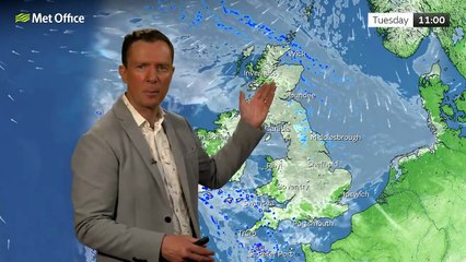 Met Office Tuesday Morning Weather Forecast 19/08/2025