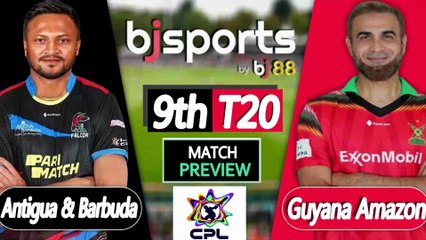 CPL 2025 | Guyana Amazon Warriors vs Antigua & Barbuda Falcons 9th T20I Match Preview |