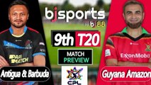 CPL 2025 | Guyana Amazon Warriors vs Antigua & Barbuda Falcons 9th T20I Match Preview |