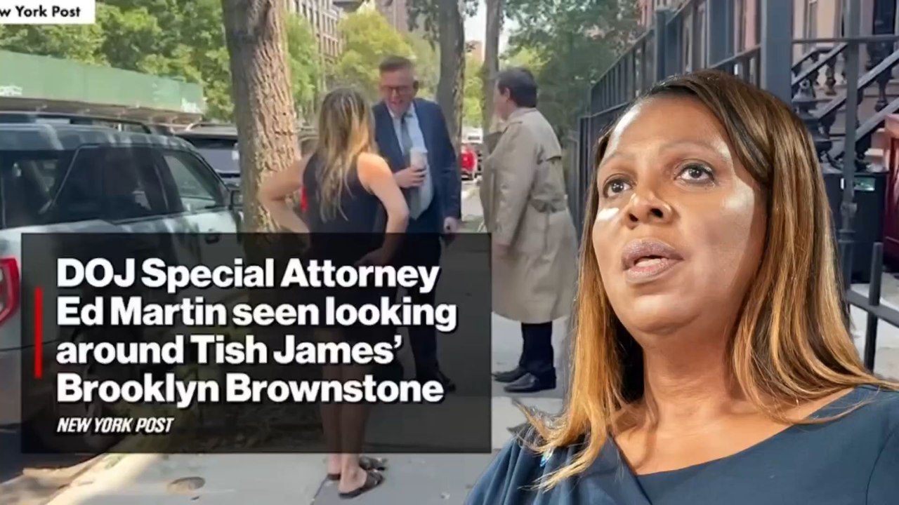 Développement énorme Ed Martin - le procureur spécial chargé d'enquêter sur le procureur général de NY, Letitia James, pour fraude hypothécaire - a été repéré devant le domicile de James à New York.