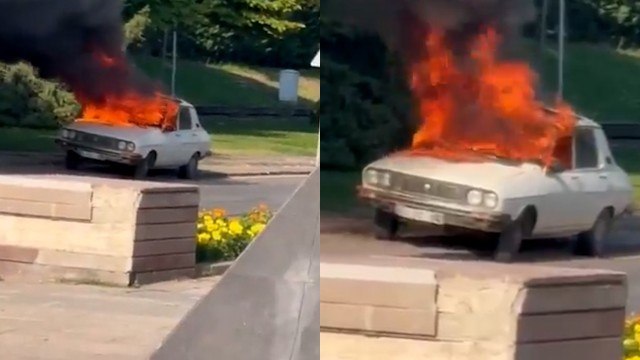 TBMM'nin önünde 'Beyaz Toros' yakıldı