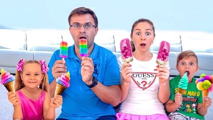 Diana prueba diferentes helados