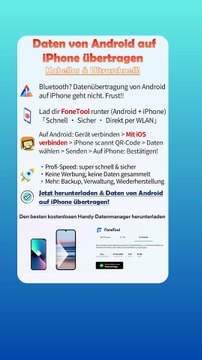 🚀 Daten von Android aufs iPhone übertragen – FoneTool macht’s möglich! 📲