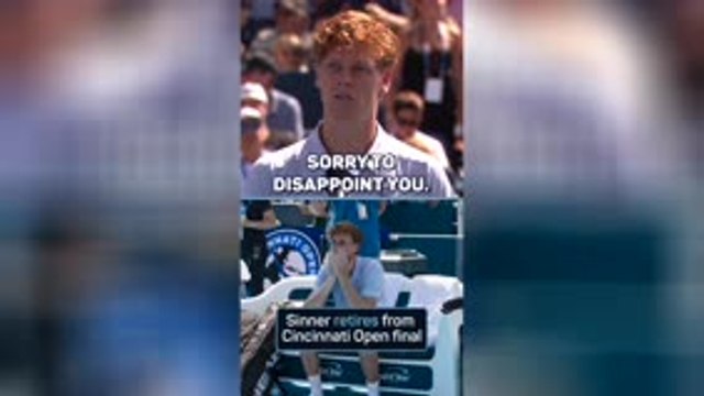 Emotional Sinner apologises for retiring ill in Cincinnati final