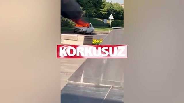 TBMM'nin önünde 'Beyaz Toros' yakıldı