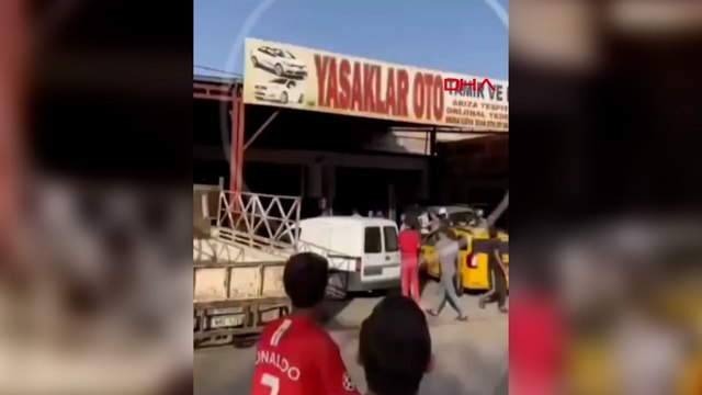 Mardin'de sanayi sitesinde levyeli kavga kamerada