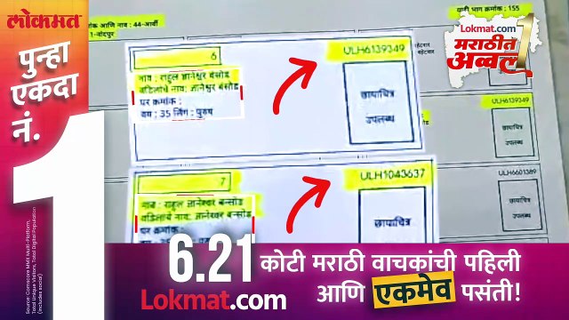 वर्ध्यात मतदार याद्यांमध्ये घोळ, मतदार एकच, नावं दोन ठ