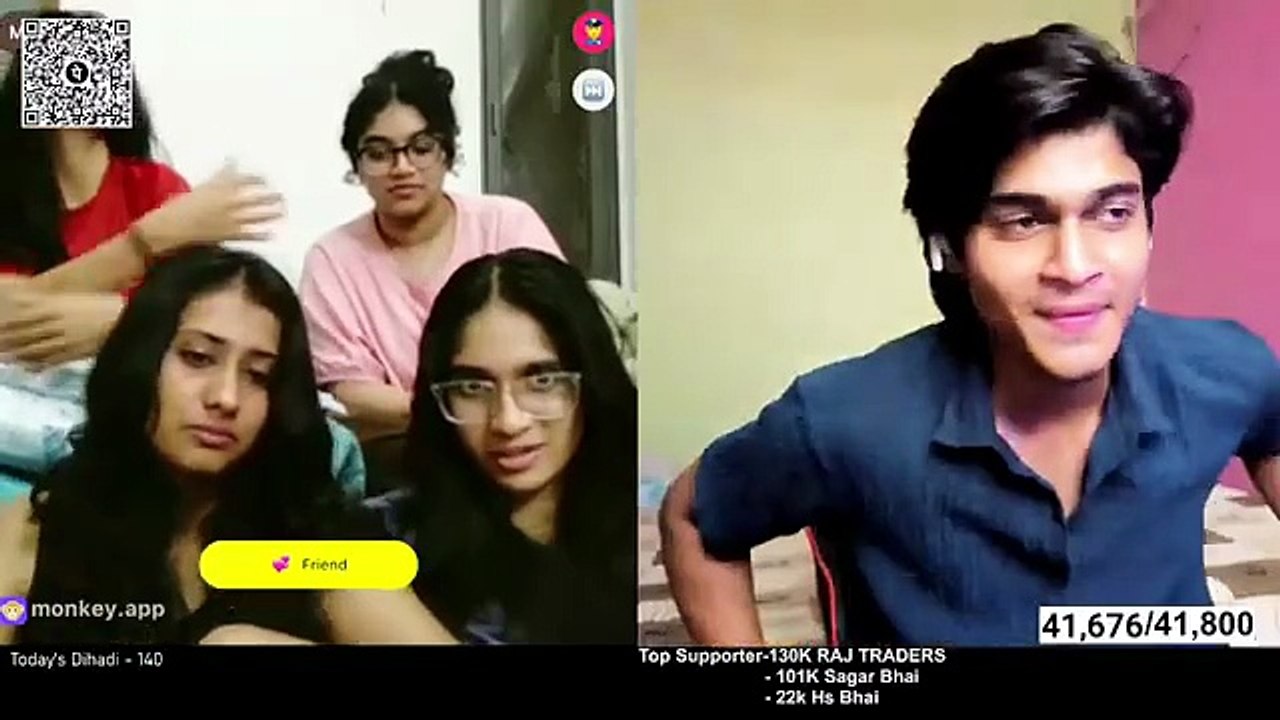 Flirting With Beautiful Gujarat Cute Girl's And Agra Cute Boy ⧸ On Monkey Chat ⧸ Monkey Chat Video