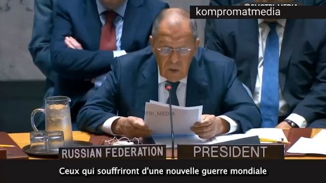 Européens doivent se rendre compte du rôle suicidaire qu’ils sont appelés à jouer» par Washington–LavrovCeux qui souffriront d'une nouvelle guerre mondiale ne sont pas les Etats-Unis,mais leurs alliés européens a encore alerté le ministre russe à l’ONU.