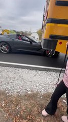 Vehicles Collide One After Another in Massive Chain Crash