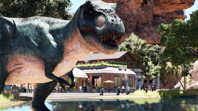Die Macher von Jurassic World Evolution 3 basteln bei GameStar FYNG gemütlich an ihrem Endgame-Dinopark, aber dann bricht ein T-Rex aus