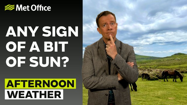 Met Office Afternoon Weather Forecast 19/08/2025 - Showers far southwest