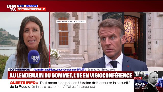 Emmanuel Macron a regagné le fort de Brégançon, où il participe à une réunion de la Coalition des volontaires alliés de l'Ukraine par visioconférence