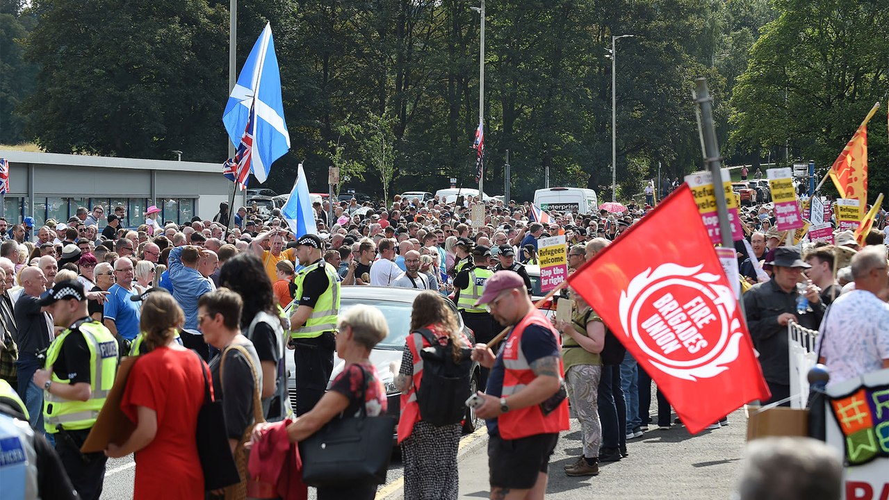 Cladhan Hotel Falkirk Protests