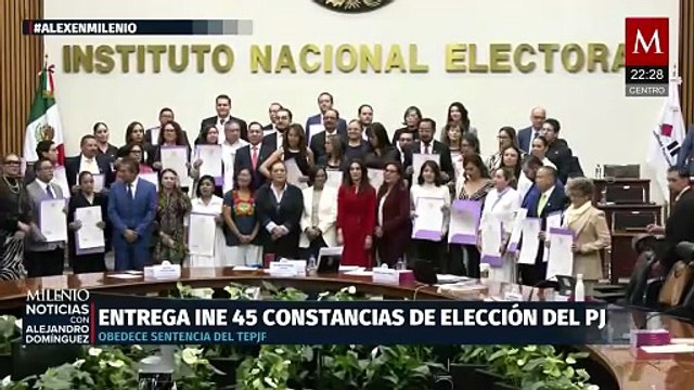 INE cumple fallo del Tribunal Electoral y entrega 45 constancias a ganadores