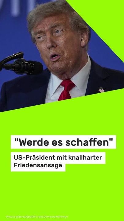 Copy of Donald Trump: 'Werde es schaffen' - US-Präsident mit knallharter Friedensansage