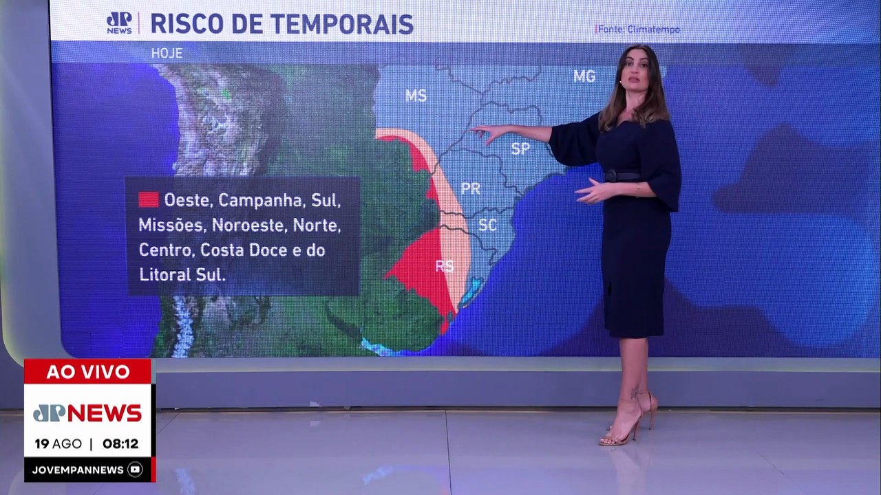Região Sul em alerta: Defesa Civil prevê temporais e chuvas | Previsão do Tempo