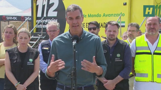 Pedro Sánchez anuncia que el Gobierno declarará como 'zonas afectadas por una emergencia de protección civil' a los territorios afectados por los incendios