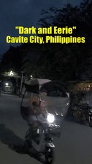 Dark and Eerie Street in Cavite City in the Philippines