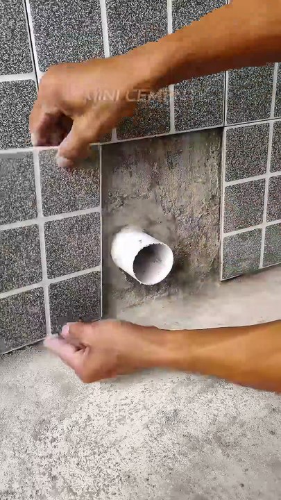 how to install ceramics that are blocked by pipes
