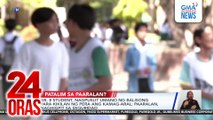 Grade 8 student, nagpuslit umano ng balisong para kikilan ng pera ang kamag-aral; paaralan, naghigpit sa seguridad | 24 Oras