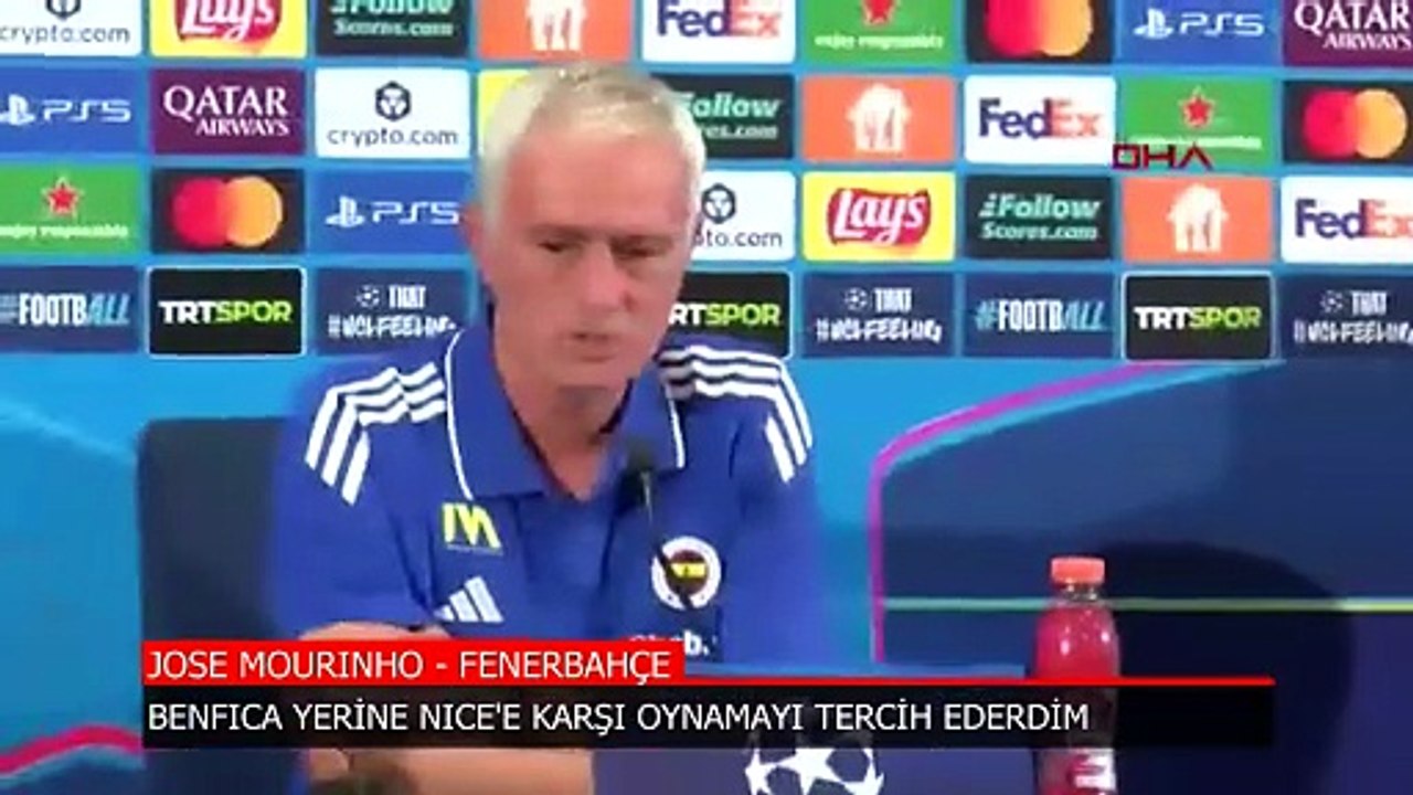 Jose Mourinho: Benfica yerine Nice'e karşı oynamak isterdim