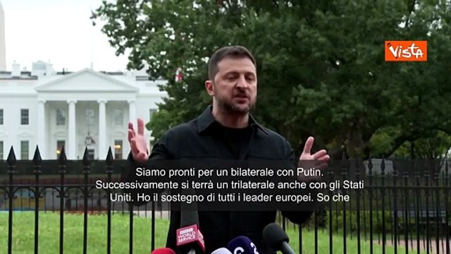Zelensky dopo incontro alla Casa Bianca: Pronti per un bilaterale con Putin