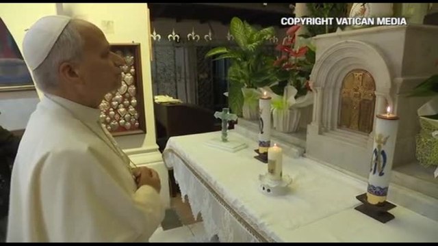Il Papa visita il Santuario Madonna delle Grazie alla Mentorella