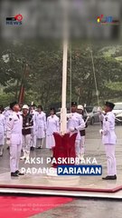 Hujan Deras hingga Bendera Melilit Tiang, Paskibraka Tuai Pujian