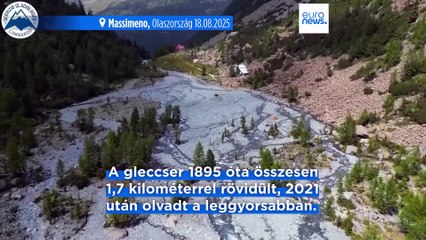 Annyira elolvadt az olaszországi Ventina-gleccser, hogy a mérési pontokon már nincs jég