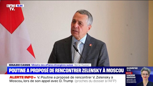 Guerre en Ukraine: Ignazio Cassis, ministre des affaires étrangères suisse, a affirmé que son pays offrira l'immunité à Vladimir Poutine s'il vient pour une conférence de paix