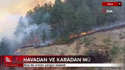 Bolu'da orman yangını başladı: Havadan ve karadan müdahale sürüyor