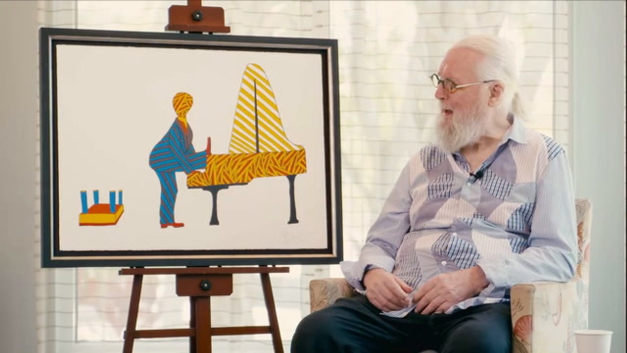 Billy Connelly talks about touring with Elton John while discussing his new art collection