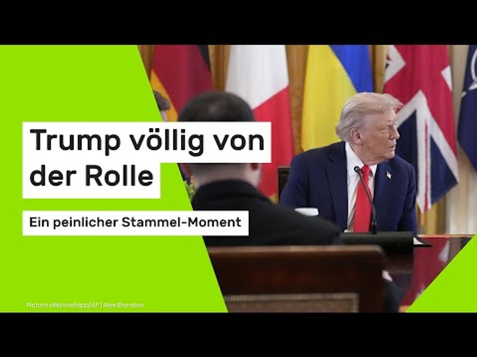 Trump völlig von der Rolle in peinlichem Stammel-Moment