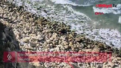 Şile sahilinde roket başlığı olduğu düşünülen cisim bulundu