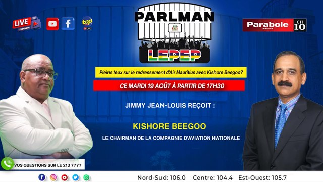 Parleman Lepep: Jimmy Jean-Louis recoit Kishore Beegoo