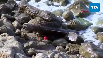 Şile'de sahile roket başlığı vurdu!