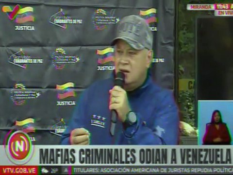 Vpdte. Sec. Cabello honra la labor de las fuerzas policiales por actuar a tiempo ante las mafias
