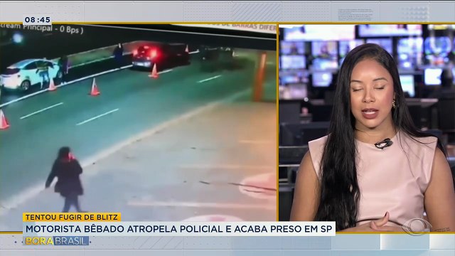Motorista bêbado atropela policial e acaba preso em SP