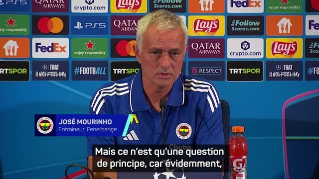 Fenerbahçe - Mourinho : Par principe, je refuse de dire que Benfica est favori