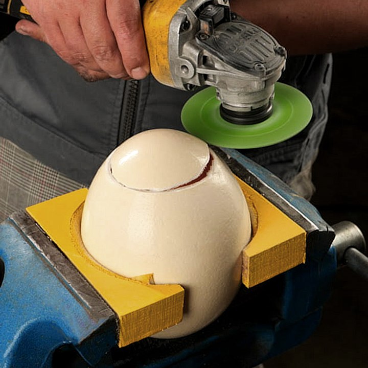 He created a jewelerry box from an ostrich egg