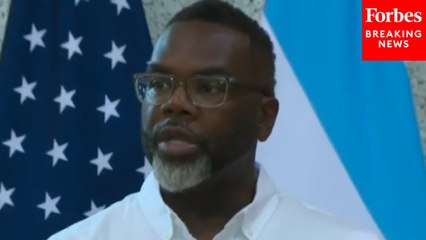 Chicago Mayor Brandon Johnson Holds Press Briefing On Recent Flooding In City's Southwest Side