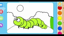 COLORING GREEN WORM