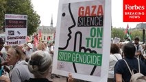 People Hold Pro-Palestinian Demonstration In Paris, France