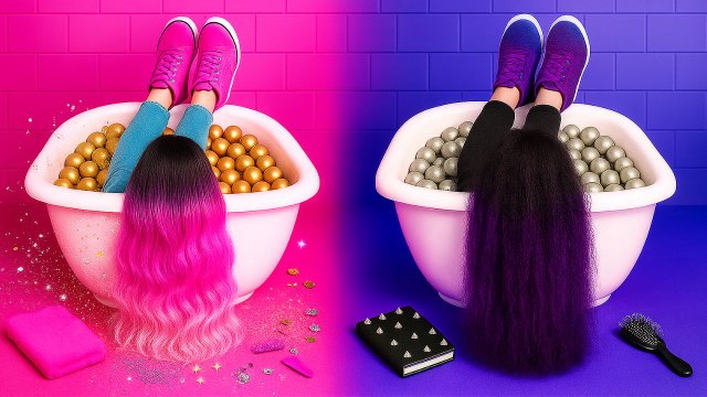 GUERRE entre CHEVEUX FINS et ÉPAIS ! 💆‍♀️💖 Astuces pour les cheveux, ratés & drama de bal